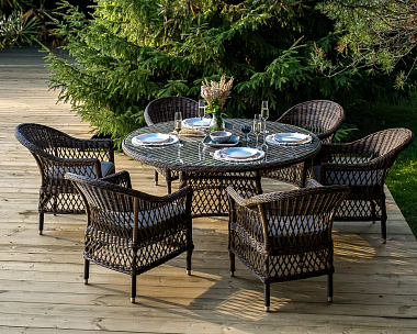 Обеденная Эспрессо–150 S 4SIS группа плетеная, цвет коричневый