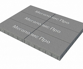 Тротуарная плитка Выбор Прямоугольник Б.5.П.10 600х300х100 мм Стандарт Серый