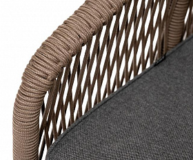Диван двухместный Канны 4SIS из роупа (веревки), каркас дуб, цвет коричневый