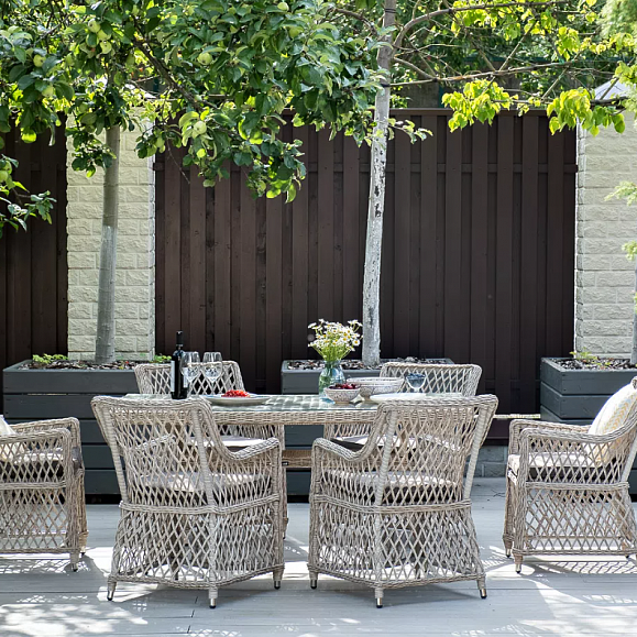 Обеденная Латте 4SIS группа плетеная, цвет бежевый фото 4