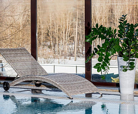 Шезлонг Agata Royal Family из искусственного ротанга, цвет бежевый