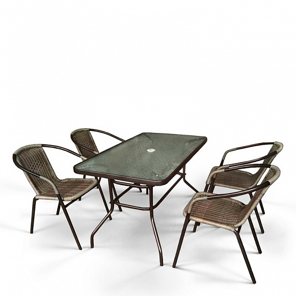 Комплект мебели Николь-3B CDC01/CDT016-120х70 Brown (4+1) фото 1