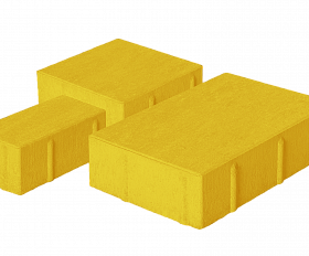 Тротуарная плитка Нобетек Новый город 1НГ6Ф Желтая