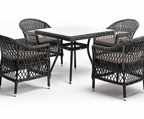Обеденная Сицилия 4SIS группа плетеная, цвет графит