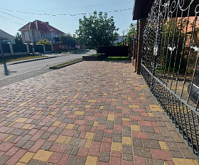 Тротуарная плитка Старый Город 60 мм Коричневый