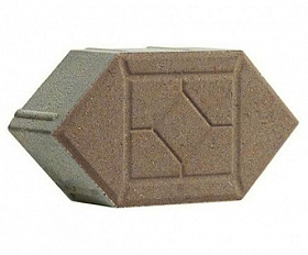 Тротуарная плитка 342 механический завод Ромб 80 мм Коричневый
