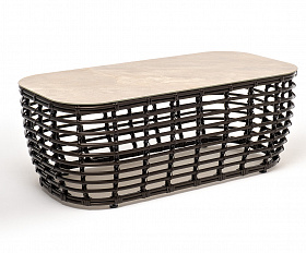 Ницца журнальный столик из искусственного ротанга, цвет бронзовый