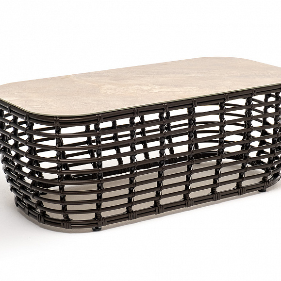 Ницца журнальный столик из искусственного ротанга, цвет бронзовый фото 3