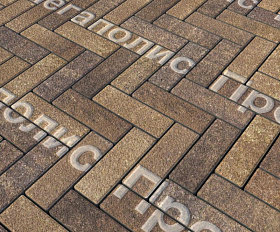 Тротуарная плитка Выбор Паркет Б.4.П.6 Листопад Гранит Мокко