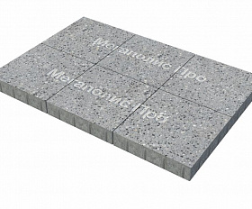 Тротуарная плитка Фабрика Готика Квадрат 400х400х100 мм Галенит FINO