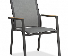 Комплект обеденной мебели Lyon 280A+10N Brafritid антрацит/натуральный, алюминий/тик