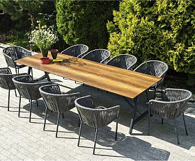 Обеденная Санта-Фе 4SIS группа на 10 персон, стол HPL, плоский роуп