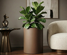 Кашпо Concretika Тюб Макси D40H60 Браун 050 3020