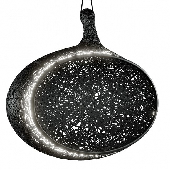 Подвесное кресло Vitgarden Bios Hide Conture из базальта, цвет черный фото 1