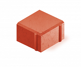 Тротуарная плитка Нобетек Квадрат 4К6ф 100x100x60 Красная