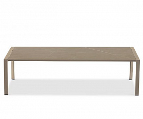 Кофейный стол Stockholm Brafritid бежевый, алюминий/закаленное стекло с керамической печатью