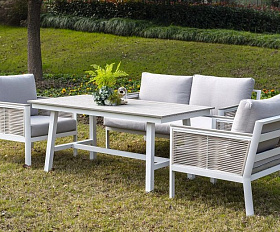 Диван двухместный Сан Ремо 4SIS из роупа (веревки), каркас из алюминия