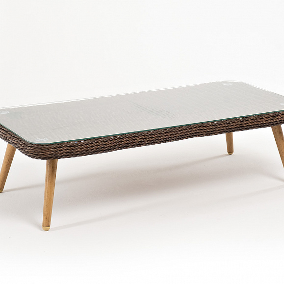 Прованс столик журнальный из ротанга, цвет коричневый фото 3