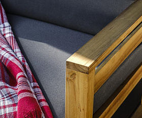 Диванный комплект из акации BOOKA с кофейным столом Joygarden