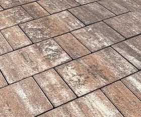 Тротуарная плитка Steinrus Bergamo 40 мм Colormix Берилл