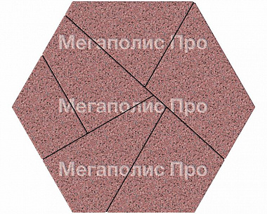 Тротуарная плитка Выбор Оригами Б.4.Фсм.8 80 мм Стоунмикс Красный с черным