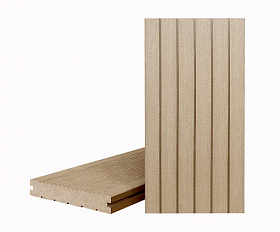 Террасная доска Террапол КЛАССИК полнотелая с пазом 4000 или 3000х147х24 мм, цвет Арахис