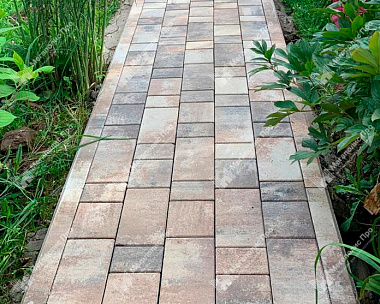 Тротуарная плитка Выбор Старый город Листопад 1Ф.6 60 мм Песчаник