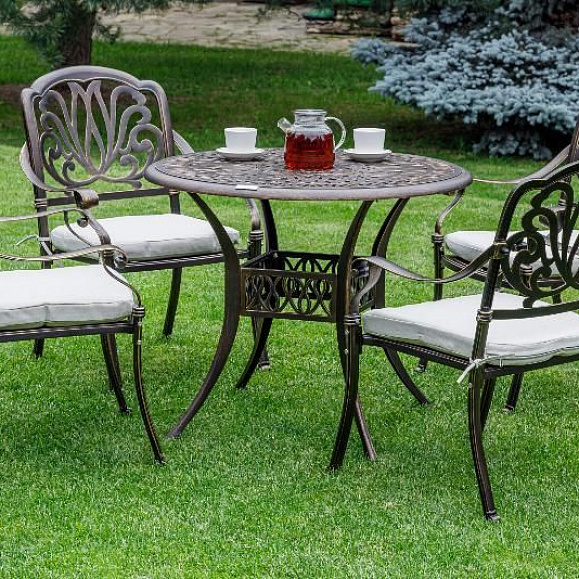 Обеденный комплект Wilhelm Royal Family из алюминия на 4 персоны фото 1