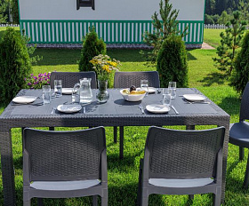 Обеденный комплект July M Royal Family из пластика, цвет графит