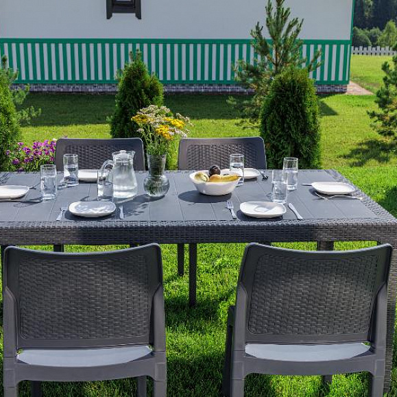 Обеденный комплект July M Royal Family из пластика, цвет графит фото 2