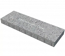Пошаговая плита для дорожек 900х300х80 мм Террацо серый с черно-белыми вкраплениями