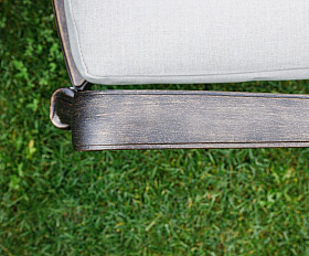 Обеденный комплект Wilhelm Royal Family из литого алюминия на 6 персон. Овальный стол