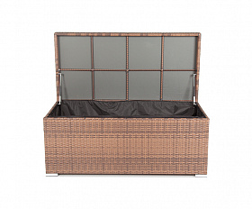 Порту сундук водонепроницаемый из искусственного ротанга, цвет коричневый