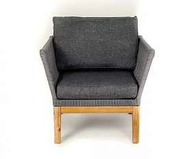 Кресло Мальорка 4SIS из роупа (веревки), цвет темно-серый