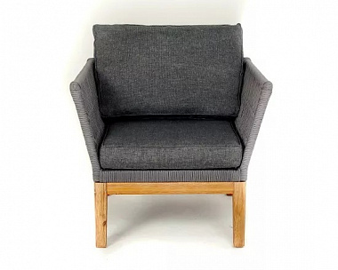 Кресло Мальорка 4SIS из роупа (веревки), цвет темно-серый