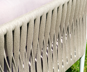 Касабланка лаунж-зона плетеная из роупа 4-местная, цвет серо-коричневый