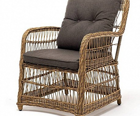 Кресло Цесена 4SIS плетеное из искусственного ротанга, цвет соломенный