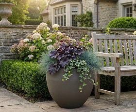 Кашпо Concretika Гира D50H43 Грине 7006