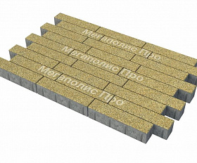 Тротуарная плитка Фабрика Готика Ригель 360х80х80 мм Голд 4