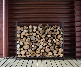 Дровница металлическая Concretika с чехлом