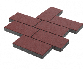 Тротуарная плитка Stellard Патио 80 мм Красный