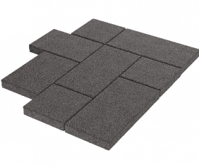 Тротуарная плитка Stellard Мозаика XL 60 мм Дымчатый кварц