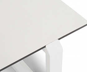 Варадеро журнальный стол из HPL 110х60 H43, каркас алюминий белый муар, цвет столешницы молочный