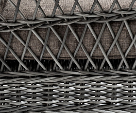 Кресло Гранд Латте 4SIS из искусственного ротанга, цвет графит