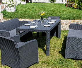 Обеденный комплект Grand Lana Dining XL Royal Family из пластика, цвет графит