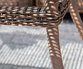 Обеденная группа Базелла 4SIS из искусственного ротанга, цвет коричневый