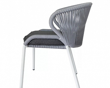 Плетеный стул Милан 4SIS из роупа (веревки), цвет серый