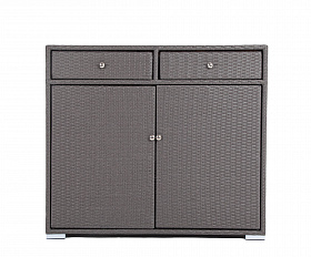 Мальта тумба плетеная из искусственного ротанга, цвет графит