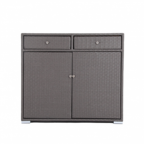 Мальта тумба плетеная из искусственного ротанга, цвет графит фото 6