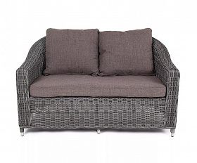 Диван двухместный Кон Панна 4SIS из искусственного ротанга, цвет графит